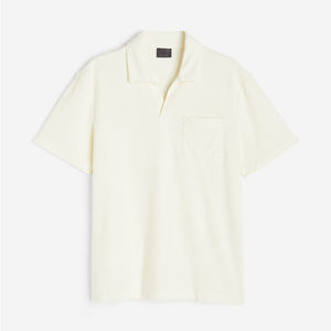 Vente de gros T-shirts en éponge surdimensionnés pour hommes imprimés avec logo personnalisé OEM pour Polo Golf Garçons T-shirts unis de grande taille à motif uni - Product Image 2