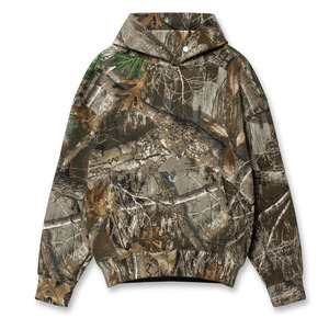 เสื้อฮู้ดฟลีซลายพรางพิมพ์ลายทั้งตัว ปักโลโก้ แต่งขอบขาด ทรงครอป ลายต้นไม้ สำหรับฤดูหนาว ปรับแต่งได้ - Product Image 1