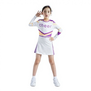 Últimos Modelos de Uniformes de Animadoras para Niñas, Trajes de Gimnasia y Baile de Manga Larga, Conjuntos Deportivos Infantiles con Estampado - Product Image 1