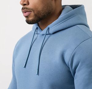 Chándal de 2 piezas OEM/ODM para hombre, chándal de moda 100% algodón, color azul cielo sólido, 450 GSM, chándal de invierno personalizado para hombre - Product Image 5