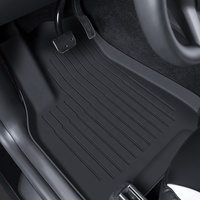 3PCS Tapis de sol imperméable tout temps pour Tesla Tapis de sol en TPE avec clous antidérapants pour accessoires d'intérieur Tesla