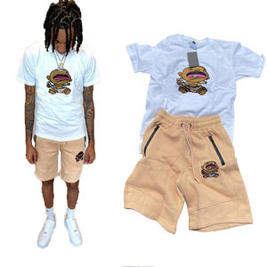 Chándal de entrenamiento informal personalizado para hombre, conjunto de dos piezas, conjuntos cortos para deportes Saadat - Product Image 6