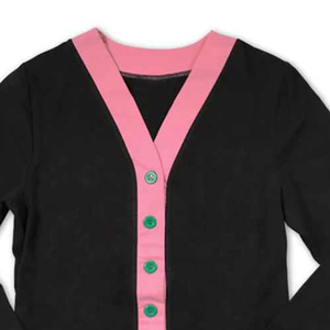 TITLISTS-Cárdigan de Punto con Cuello en V Acrílico, Suéter Informal de Estilo Universitario, Bordado Frontal, Botón para Hermandades - Product Image 4