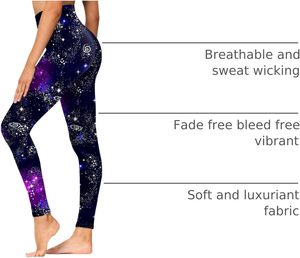 Leggings taille haute respirants extensibles doux opaques pour femmes pantalon imprimé de contrôle du ventre pour la course à pied cyclisme activités de fitness - Product Image 2