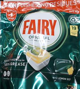 Pastillas para Lavavajillas Fairy Todo en Uno, Paquete Grande, Pastillas para Lavavajillas Fairy, 114 Pastillas, Limón, Eficaz Incluso Con Grasa Seca - Product Image 1