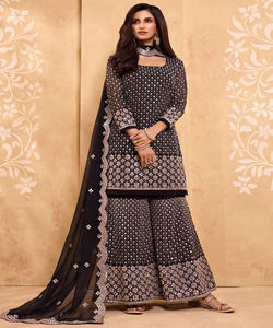 Salwar Kameez Patiyala costume Chudidar robe matériel avec Dupatta dames femmes fête porter mariage indien Bollywood mode soie vêtement Shalwar Kameez - Product Image 2