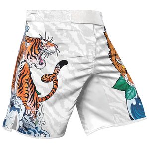 Short MMA imprimé sublimé en polyester 100% de haute qualité pour hommes, séchage rapide, vêtements de sport UFC Grappling, arts martiaux - Product Image 3