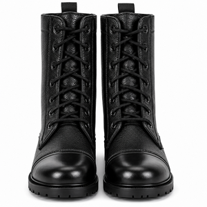 SUPER FORCE 8 Inch Hard-wearing Waterproof <b>Leather</b> Suede Security Training Tactical <b>Boots</b> Ultra Light Male All-Season Zip - Product Image 6