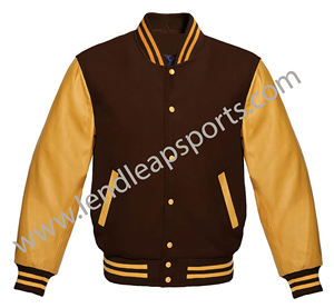 Chaqueta de lana Letterman de alta calidad para hombres Variedades Ropa universitaria Cremallera Bordado Lana Cuerpo Mangas de cuero para invierno - Product Image 5