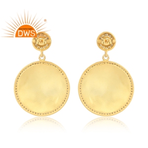 Pendiente colgante de piedras preciosas de ónix negro y circonita cúbica Natural chapada en oro de 18 quilates de la mejor calidad, joyería fina Demi para mujer - Product Image 4