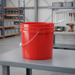 Industrie-Eimer, 3,5 Gallonen Behälter Rot mit 3,5 Gallonen Farbeimer-Deckel mit Ausgießer, BPA-frei, Umweltfreundlicher Eimer-Behälter - Product Image 6