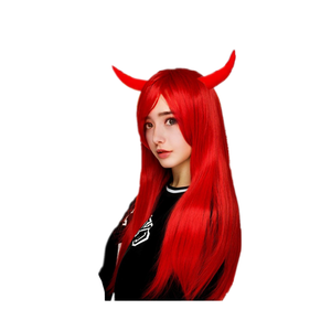 Accessori per costumi Cosplay per Halloween o fantasia parrucca lunga con corna - Product Image 1