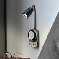 Lampe murale de lecture ECOJAS moderne à LED multifonctionnelle en acier inoxydable avec col de cygne, culot B22 et télécommande magnétique
