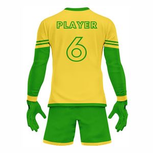 Uniforme de invierno de alta calidad personalizado Unisex poliéster manga larga portero fútbol Jersey conjunto - Product Image 2