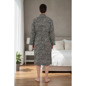 Pure Cotton Lightweight Loungewear Handblock Printed Indian Style <b>Kimono</b> for Men Boho <b>Beach</b> Coverup Dressing Gown Men's Swimwear - Product Image 3