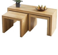 Table Basse Ronde Moderne de Qualité Haut de Gamme, Style Minimaliste Nordique en Bois pour Salon