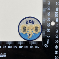 Patchs circulaires brodés sur mesure avec logo D&B, appliqués thermocollants pour cadeaux