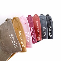 Casquette de baseball personnalisée en gros pour hommes, visière incurvée, 6 panneaux, tissu denim uni, style sportif, casquettes sportives