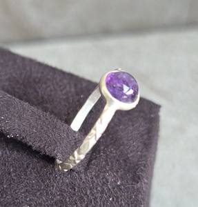 แหวนเงินทำมือเป็น925อัญมณีอินเทรนด์อเมทิสต์เครื่องประดับสำหรับงานแต่งงานของขวัญสำหรับผู้หญิง - Product Image 3