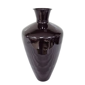 Vase moderne personnalisé en métal blanc moucheté avec finition texturée et structure ovale élégante pour un style artistique à la maison - Product Image 6