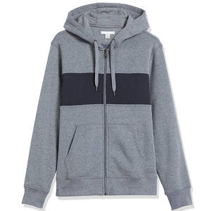 Vente en gros de sweats à capuche fabrication OEM veste à capuche décontractée de sport surdimensionnée polaire noir personnalisé sweats à capuche avec fermeture éclair hommes - Product Image 2