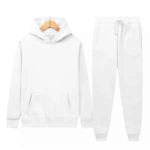 ชุดวอร์มสวมหัวแบบลำลองสำหรับผู้ชาย, ชุดวอร์มเสื้อมีฮู้ดและกางเกงซับเหงื่อลายพื้นเป็นมิตรกับสิ่งแวดล้อมสำหรับจ๊อกกิ้งกลางแจ้งขนาดพิเศษ - Product Image 3