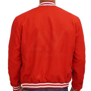 Chaqueta Universitaria Personalizada de Alta Calidad para Hombre 2024, 100% Algodón, Cuello Alto, Estilo Urbano, Logotipo Estampado, Invierno, OEM Disponible - Product Image 6
