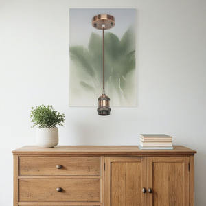 Portalámparas Colgante de Aluminio KILYN E27 con Cable de Cobre de 1.5 Metros, Enchufe Certificado VDE y Estilo de Tornillo, Material de PC, Hecho en China - Product Image 1