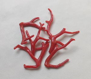 CORAL .. 54 Cts 100% Piedra preciosa de coral italiano natural Rama suelta Pulido AA + Calidad Palo DE CORAL ROJO Piedra preciosa lisa - Product Image 4
