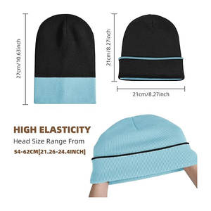 Meilleures ventes de bonnets en acrylique avec logo personnalisé Fabricant de bonnets pour hommes Bonnet tricoté Jacquard Chapeaux d'hiver - Product Image 5