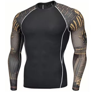 High Quality Customized Men's Long Sleeve <b>Rash</b> <b>Guards</b> Breathable and Good Quantity Printed for Men and <b>Women</b> - Product Image 4