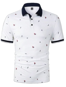 Col personnalisé vierge uni pour chemise homme, impression par transfert thermique de logo personnalisé, 100 % coton tricoté pour chemises - Product Image 5
