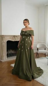 Vestido de Noche de Satén de Primera Calidad, Largo, Corte A, Elegante, para Fiestas y Eventos - Product Image 4