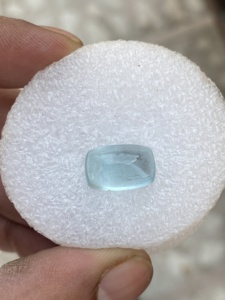 Superbe pierre précieuse cabochon en forme d'aigue-marine naturelle de 6.97 carats avec un bon lustre pour la fabrication de bijoux en vrac - Product Image 6