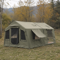 Tente gonflable en coton Litai Antour AT8+8 16m², imperméable, avec structure pneumatique, porte en TPU, extension amovible, pour le camping quatre saisons