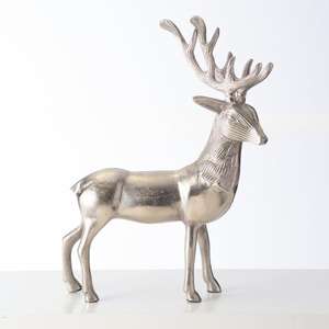 Escultura de Reno plateada de tamaño real, suministros de gestión de eventos, decoración navideña, figurita de ciervo grande, decoración del hogar - Product Image 6