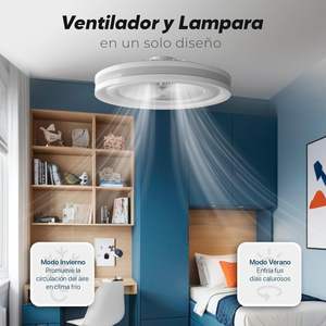 Ventilador de Techo LED Moderno con Luz RGB+CCT, Motor de CC de 36 W, Ajustable de 3000 K a 6500 K, 2800 LM, Control Remoto para Velocidad del Viento de 60 W - Product Image 6