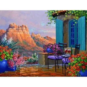 Mikki Senkarik Shimmering Majesty Art MSA264AT Azulejo interior de decoración de acento Suroeste para piso Azulejo cuadrado brillante Ladrillo refractario - Product Image 1