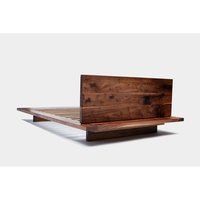Lit moderne en teck massif avec hauteur réglable, couleur personnalisée, haute qualité, pour chambre à coucher (tailles King/Full/Queen)