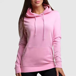 Sudaderas con capucha de lana de poliéster/algodón para mujer de alta calidad, ropa de invierno, sudadera de tela cálida transpirable de 350g, logotipo personalizado - Product Image 4