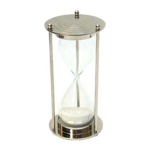 Minuterie de sable de conception marine à l'intérieur du sablier plaqué doré fini et sable violet pour utiliser la décoration en gros - Product Image 5