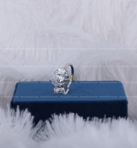 Vvs Clarity Lab Grown Princess y Pear Cut Diamond 925 Anillo de bodas de plata esterlina hecho a mano para mujer - Product Image 5