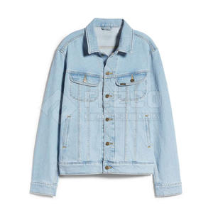 แจ็คเก็ตยีนส์100% คอปกติดกระดุมแขนยาวสำหรับผู้ชายแจ็คเก็ตฤดูหนาวสำหรับใส่ลำลอง - Product Image 1