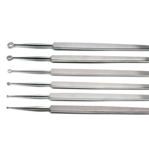 Curettes cutanées Fox, manuelles, en acier inoxydable, instrument chirurgical dermatologique, approuvé CE ISO, étiquette privée disponible - Product Image 1