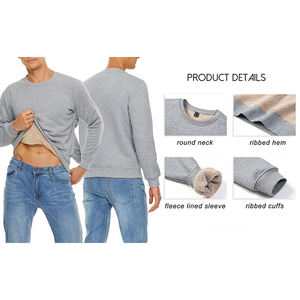 Sweat-shirt à col rond de style streetwear, uni noir, unisexe, polaire, pull personnalisé, marque tendance, haut en vrac - Product Image 6