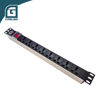 Unit Distribusi Daya (PDU) Rak Server Gcabling 1U 19 Inch Industrial Plug USA C13 C19 8 20 Way Strip Data Center Socket
