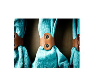 Rond de serviette en cuir de table d'hôtel de luxe fait à la main ronds de serviette pour mariage hôtel Table à manger décorative - Product Image 1