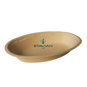 Tazones de sopa desechables a base de plantas biodegradables de 29oz de alta calidad 100% sin PFAS Nuevo diseño ovalado superior Cantidad personalizable - Product Image 3