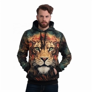 Polyester de haute qualité personnalisé graphique numérique sublimation impression 3D pull sweat à capuche streetstyle pour hommes - Product Image 4
