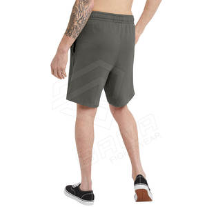 Pantalones cortos informales para entrenamiento de gimnasia para hombre al por mayor, 100% de algodón, sólidos, con estampado de logotipo personalizado, ropa de calle para correr, ropa deportiva - Product Image 2